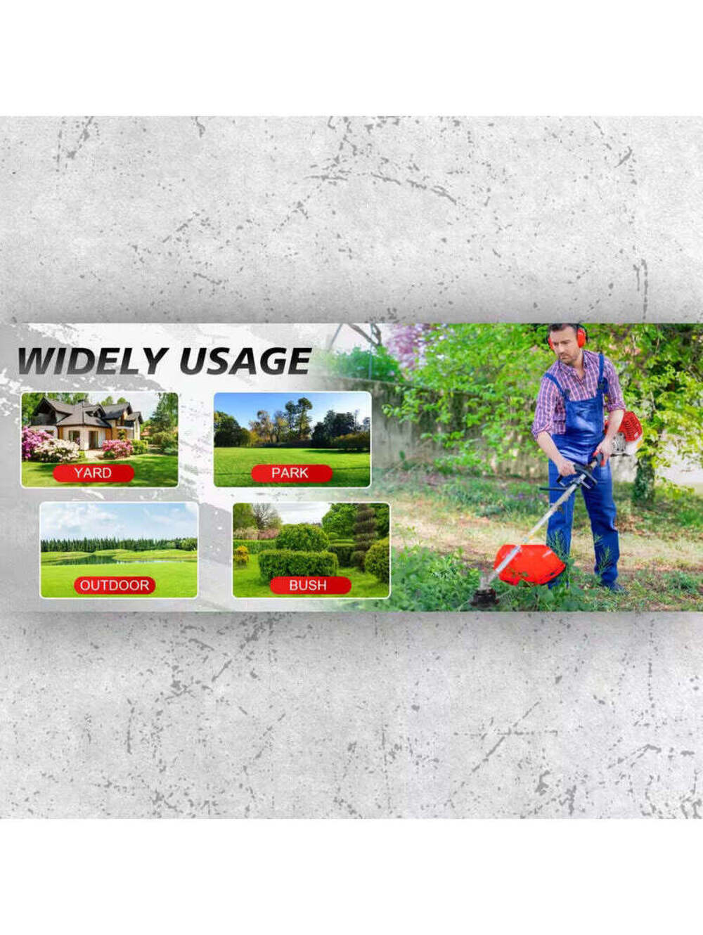 Gasoline Brush Cutter/Weeder/Trimmer/High Branch Saw, 52cc 2-stroke